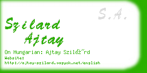 szilard ajtay business card